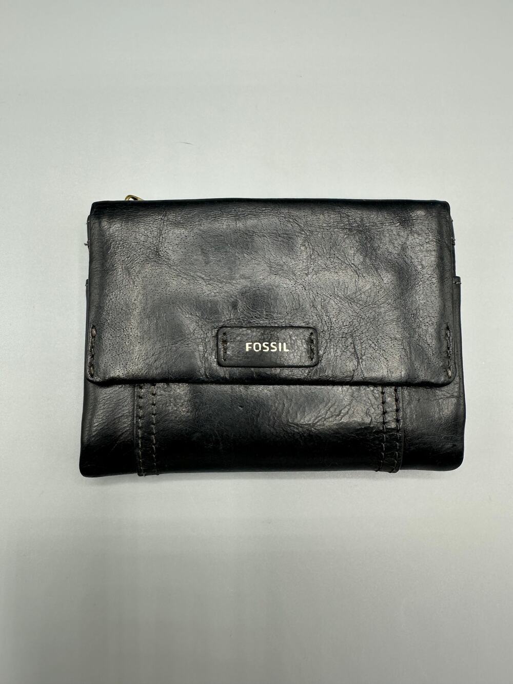 ✨ Fossil Black Genuine Leather Medium Trifold Bifold Wallet (5.5”x4”) ✨
